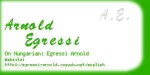 arnold egressi business card